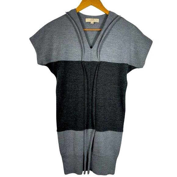 LOFT Wool Color Block Dress Tunic Size Petite XS - Picture 1 of 7